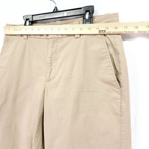 Vince Womens Dress Pants Size 8 Beige Straight Mid Rise Trousers - Picture 3 of 14
